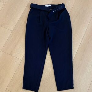 Alexia Admor Navy Tapered Chinos with Belt